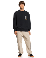 The Quiksilver Mens Watson Lake Crew Sweatshirt in Black