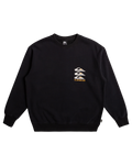 The Quiksilver Mens Watson Lake Crew Sweatshirt in Black