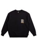 The Quiksilver Mens Watson Lake Crew Sweatshirt in Black