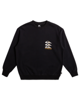 The Quiksilver Mens Watson Lake Crew Sweatshirt in Black