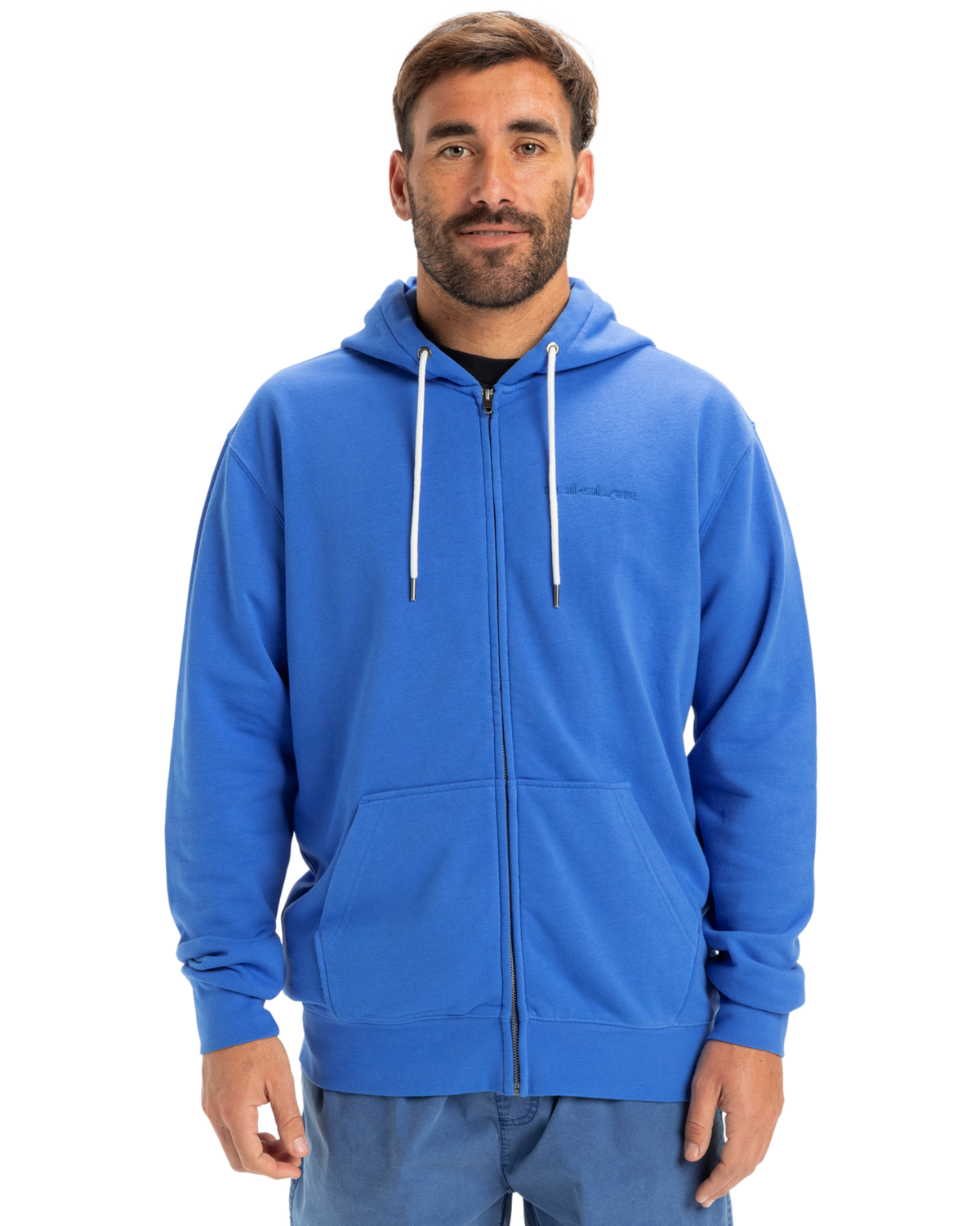 The Quiksilver Mens Salt Water Zip Hoodie in Nebulas Blue