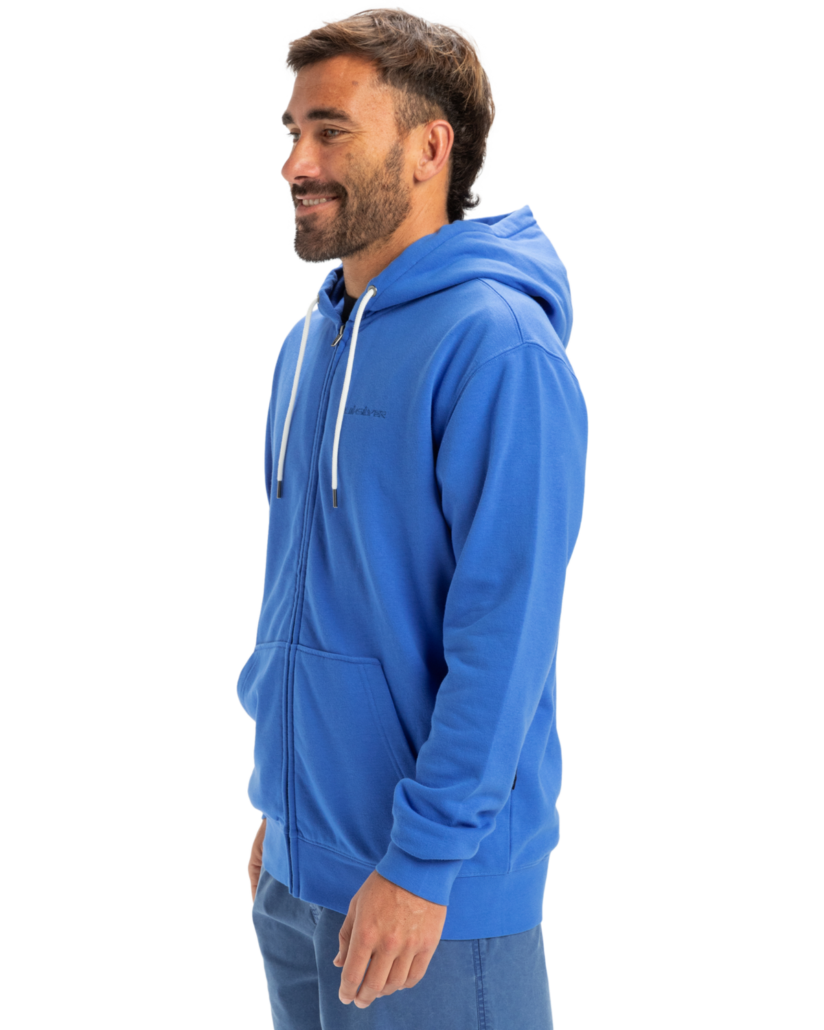 The Quiksilver Mens Salt Water Zip Hoodie in Nebulas Blue
