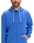 The Quiksilver Mens Salt Water Zip Hoodie in Nebulas Blue