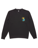 The Quiksilver Mens Graphic Mix Sweatshirt in Black