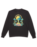 The Quiksilver Mens Graphic Mix Sweatshirt in Black