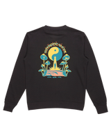 The Quiksilver Mens Graphic Mix Sweatshirt in Black