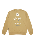 The Quiksilver Mens Graphic Mix Crew Sweatshirt in Aloe
