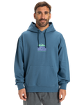 The Quiksilver Mens APOG Heritage Hoodie in Real Teal