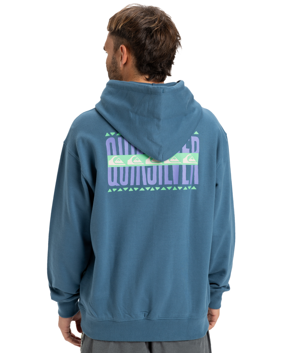 The Quiksilver Mens APOG Heritage Hoodie in Real Teal