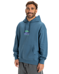 The Quiksilver Mens APOG Heritage Hoodie in Real Teal