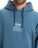 The Quiksilver Mens APOG Heritage Hoodie in Real Teal