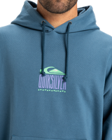 The Quiksilver Mens APOG Heritage Hoodie in Real Teal