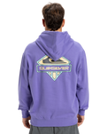 The Quiksilver Mens Apog Heritage Hoodie in Dusted Peri