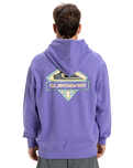 The Quiksilver Mens Apog Heritage Hoodie in Dusted Peri