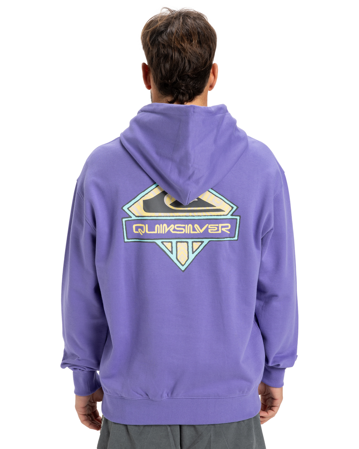 The Quiksilver Mens Apog Heritage Hoodie in Dusted Peri