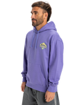 The Quiksilver Mens Apog Heritage Hoodie in Dusted Peri