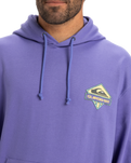 The Quiksilver Mens Apog Heritage Hoodie in Dusted Peri