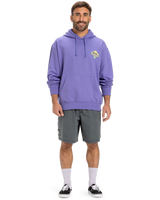 The Quiksilver Mens Apog Heritage Hoodie in Dusted Peri