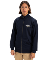 The Quiksilver Mens Simple Surf Full Zip Sweatshirt in Dark Navy