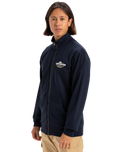 The Quiksilver Mens Simple Surf Full Zip Sweatshirt in Dark Navy
