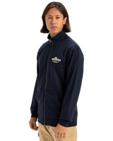 The Quiksilver Mens Simple Surf Full Zip Sweatshirt in Dark Navy