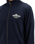 The Quiksilver Mens Simple Surf Full Zip Sweatshirt in Dark Navy