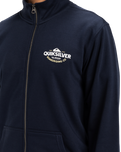 The Quiksilver Mens Simple Surf Full Zip Sweatshirt in Dark Navy
