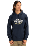 The Quiksilver Mens Typed Out Hoodie in Dark Navy