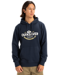 The Quiksilver Mens Typed Out Hoodie in Dark Navy
