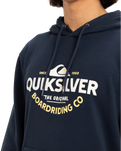 The Quiksilver Mens Typed Out Hoodie in Dark Navy
