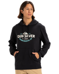 The Quiksilver Mens Typed Out Hoodie in Black
