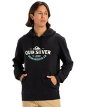 The Quiksilver Mens Typed Out Hoodie in Black
