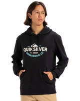 The Quiksilver Mens Typed Out Hoodie in Black