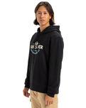 The Quiksilver Mens Typed Out Hoodie in Black