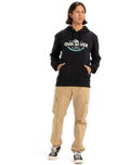 The Quiksilver Mens Typed Out Hoodie in Black