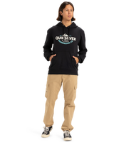 The Quiksilver Mens Typed Out Hoodie in Black