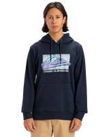 The Quiksilver Mens Retro Fade Hoodie in Dark Navy
