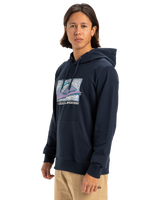 The Quiksilver Mens Retro Fade Hoodie in Dark Navy