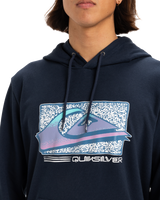 The Quiksilver Mens Retro Fade Hoodie in Dark Navy