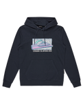 The Quiksilver Mens Retro Fade Hoodie in Dark Navy