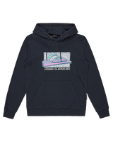 The Quiksilver Mens Retro Fade Hoodie in Dark Navy