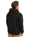 The Quiksilver Mens Keller Sherpa Zip Hoodie in Black Heather