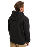 The Quiksilver Mens Keller Sherpa Zip Hoodie in Black Heather