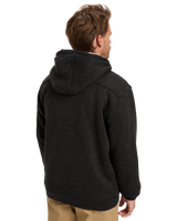 The Quiksilver Mens Keller Sherpa Zip Hoodie in Black Heather