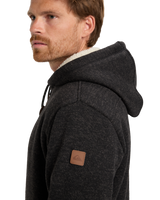 The Quiksilver Mens Keller Sherpa Zip Hoodie in Black Heather