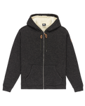 The Quiksilver Mens Keller Sherpa Zip Hoodie in Black Heather