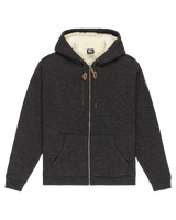 The Quiksilver Mens Keller Sherpa Zip Hoodie in Black Heather