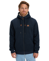 The Quiksilver Mens Cypress Keller Zip Hoodie in Dark Navy Heather