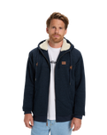 The Quiksilver Mens Cypress Keller Zip Hoodie in Dark Navy Heather