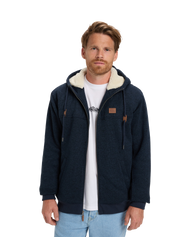 The Quiksilver Mens Cypress Keller Zip Hoodie in Dark Navy Heather